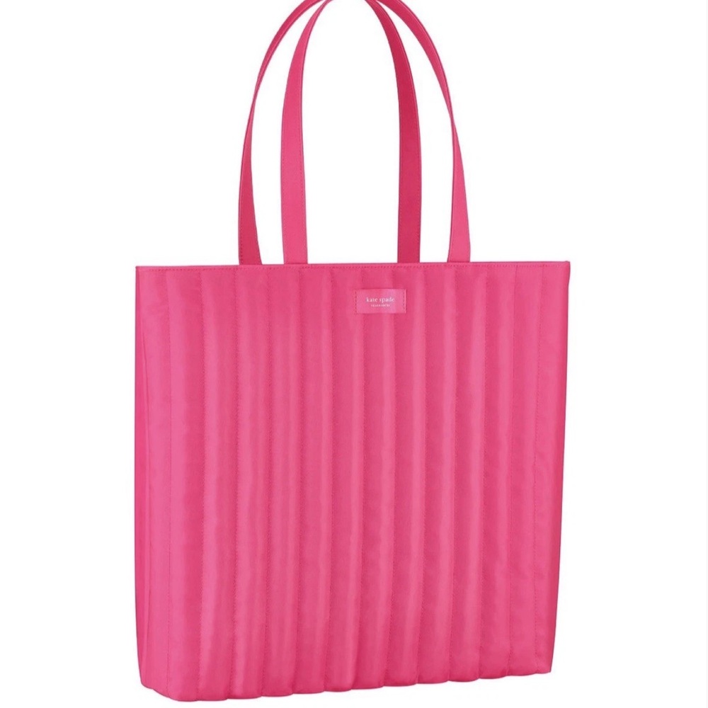 Kate Spade Vibrant Pink Tote with Vertical Texture